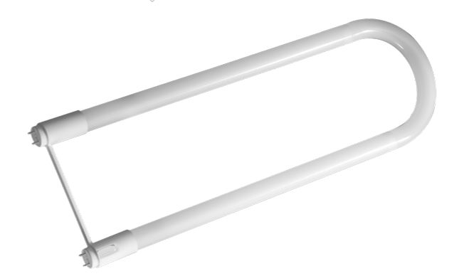 12W LED T8 Tube, Plastic Construction, 6" U-Bend, 4000K, External Drive