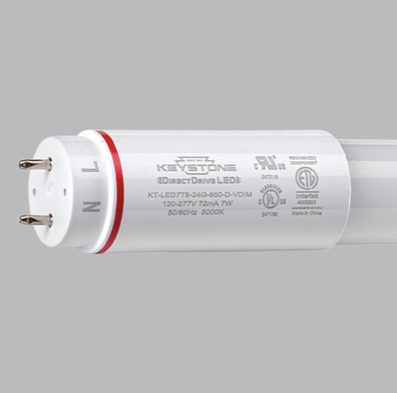 10.5W LED T8 Tube, Shatter-Proof Coated Glass, 120-277V, Input, 4ft., 3500K, Direct Drive, 0-10V Dimmable