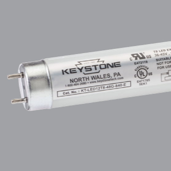 10W LED T8 Tube, Glass Construction, 4 ft, 3000K, ExternalDrive Type C